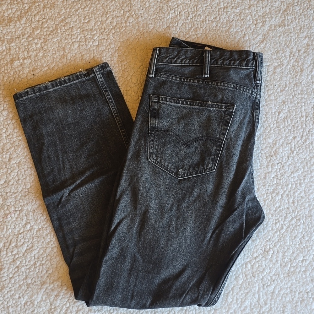 Levi's 511 Distressed Charcoal Black Slim Fit Men Jeans Size 38 - Picture 4 of 16